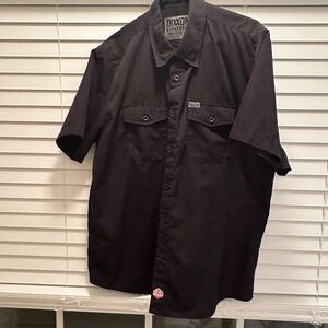 DIXXON flannel Men's Black Casual Button Down Shirt